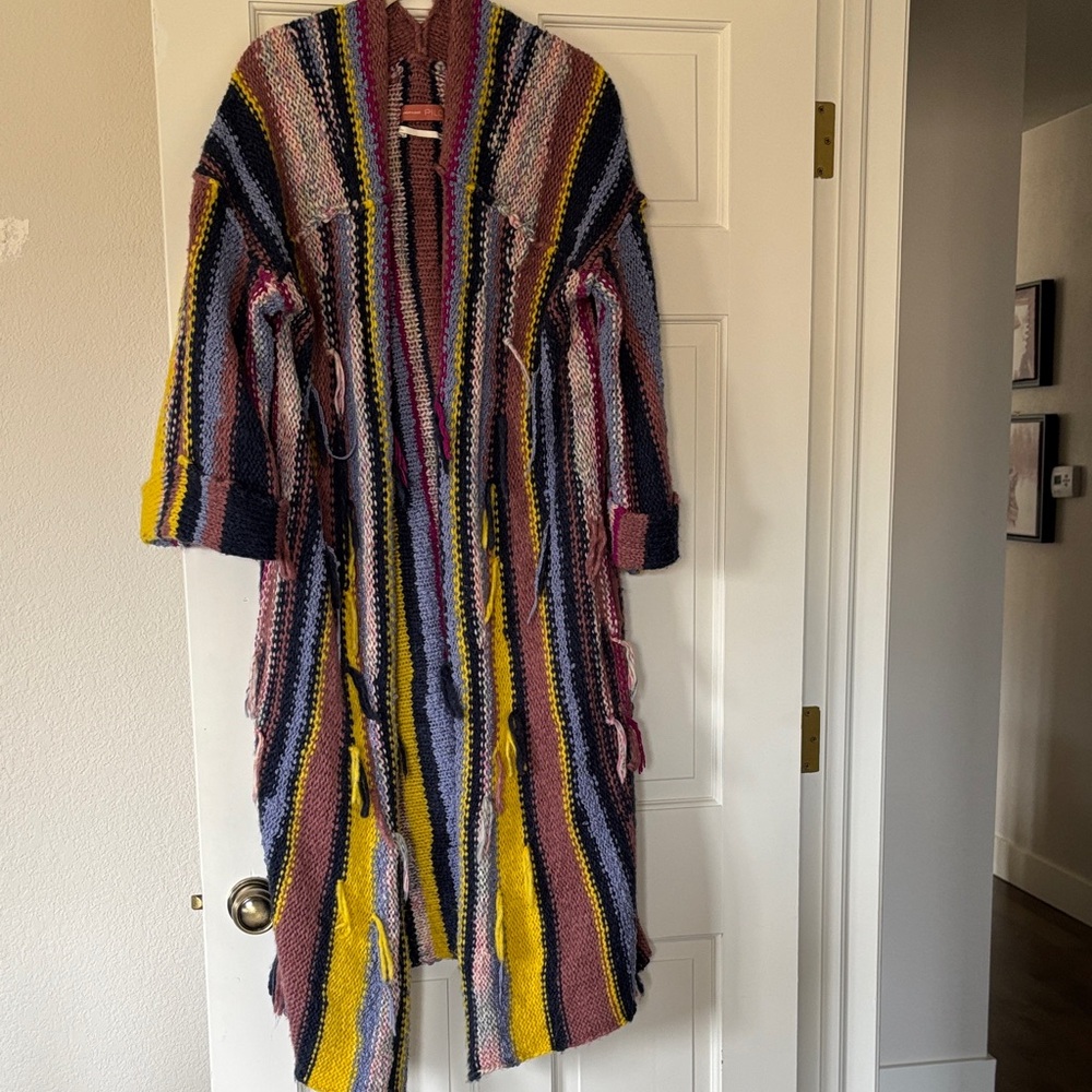 Anthropologie Pilcro Colorful Striped Hand Knit Sweater